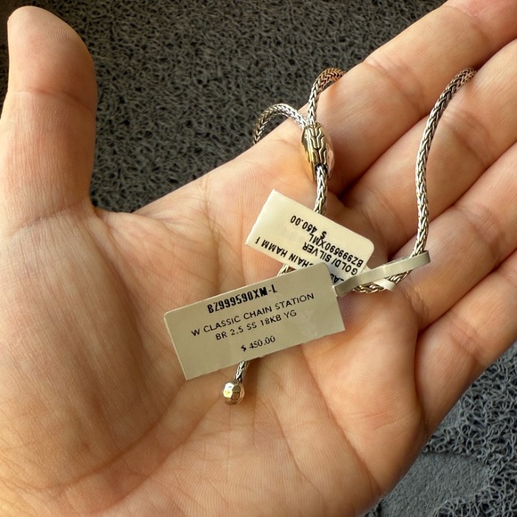 John Hardy Silver Bracelet with Gold - Picture 5 of 9